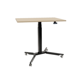 Sitz- / Stehtisch mit Melaminplatte B/H/T: 90x70-111x70 cm, fahrbarer und höhenverstellbarer Rechtecktisch-image