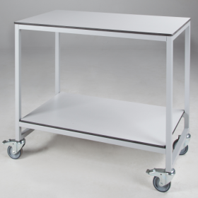 Vorbereitungswagen fahrbar mit 2 Ablageböden B/H/T: 100x90x60 cm, Dekor und Gestellfarbe nach Wahl-image