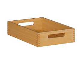 Massivholzkasten flach Holzkasten HK 10, B/H/T: 23,5 x 7,7 x 36 cm, Materialkasten - Eigentumskasten aus Massivholz BUCHE-image