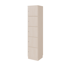 Schließfachschrank mit 5 Fächern B/H/T: 41x190x42 cm, Türen links oder rechts hängend, verschieden schließend-image