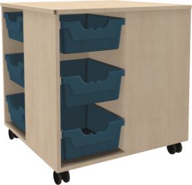 Spielinsel A-Toll Midi, mit hohen Ergo Tray Boxen C2, fahrbar B/H/T: 75x82x75 cm, Korpusdekor und Farbe der Boxen nach Wahl-image