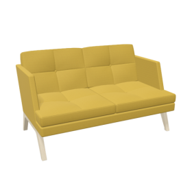2er Sofa Ona mit Holzgestell & Seitenschale B/H/T: 141x84x85 cm-image