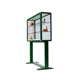 Aluvitrine Modell WV1 H/T: 195x40 cm, Breite wählbar-image