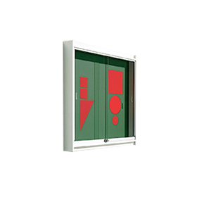 Holzvitrine Modell IV 1 H/T: 100x12 cm, Breite und Rückwandmaterial wählbar-image