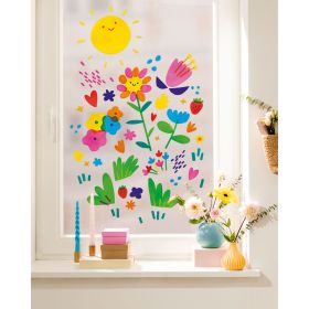 Fensterfolie selbsthaftend, 10 Bogen, farbig sortiert-image