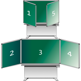 Whiteboard zwei flächige Pylonentafel aus Premium Stahlemaille, Serie PY2 E, weiß B/H: 200x100 cm-image