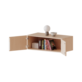 Aufsatzschrank für ErgoTray Serie, 1 Ordnerhöhe - Serie evo180 Gesamthöhe 36 cm, Breite 104,5 cm, zwei Türen-image