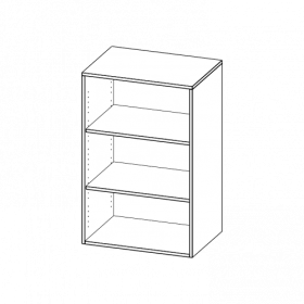 Aufsatzregal für ErgoTray Serie, 3 Ordnerhöhen - Serie evo180 Gesamthöhe 108 cm, Breite 36,1 cm-image