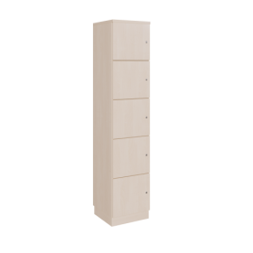 Schließfachschrank mit 5 Fächern B/H/T: 41x190x42 cm, Türen links oder rechts hängend, verschieden schließend-image