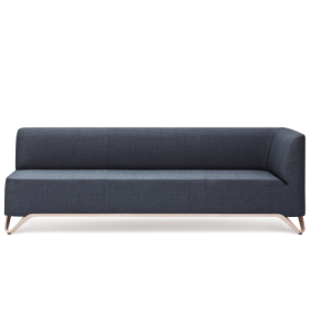BOXIT 3er Designer Sofa mit Armlehne B/H/T: 205x74x75 cm, Sitzhöhe: 43 cm, Armlehne links, Gestell Holz, Bezug Stoff-image