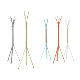 Standgarderobe mit Stahl/Holz-Kombination B/H/T: 50x178x50 cm-image