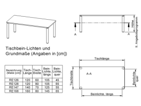 Tisch ZALOTTI mit Schichtstoff-Belag Rechtecktisch, B/H/T: 120x41x60 cm, Stahlrohrbeine Ø 60 mm, Fußvariante: höhenverstellbar (41/55 cm), Tischbeine mit RAL-Farbe 9006 (weißaluminium)-image