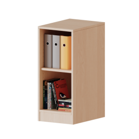 Regal, einreihig, 2 Ordnerhöhen - evo180 Serie Breite 36,1 cm, Gesamthöhe 82 cm, mit Sockel, ohne Boxen, 1 Einlegeboden-image
