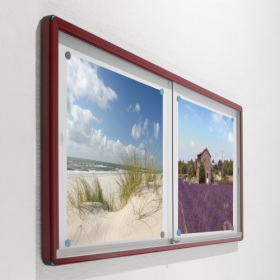Informationsvitrine V10A mit Whiteboardrückwand B/H/T: 100x94x6 cm-image