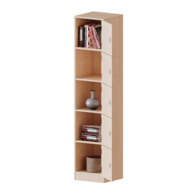 Schließfachschrank, 5 Ordnerhöhen - Serie evo180 Breite 40,5 cm, Gesamthöhe 190 cm, 5 Schließfächer, mit Sockel (81 mm)-image