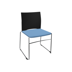 Stuhl Diane mit Rückenlehne aus Kunststoff B/H/T: 58x85x53 cm, mit oder ohne Armlehne, Kufengestell-image