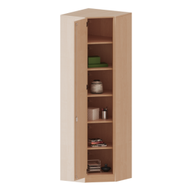 Innenecke als Schrank, 6 Ordnerhöhen - Serie evo180 Gesamthöhe 226 cm, für 40, 50 oder 60 cm tiefe Schrankwände, mit Sockel (81 mm)-image