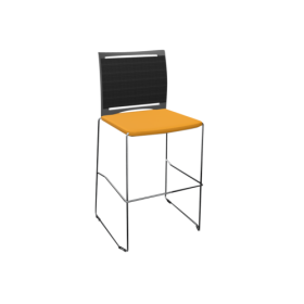 Barhocker Diane mit Sitzpolster und Netzrücken B/H/T: 58x111x54 cm, mit Kufengestell-image