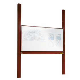 Whiteboard Pylonentafel mit einer Tafelfläche aus Stahl, Serie PY1 ST, weiß B/H: 200x100 cm-image