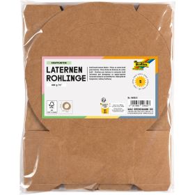 Laternenrohlinge rund aus Kraftkarton, Ø 19 cm, 5 Stk.-image