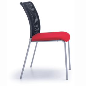 Konferenzstuhl SOLA mit 4-Fußgestell B/H/T: 50x88x58 cm, Sitzhöhe: 50 cm, mit schwarzem Gestell-image