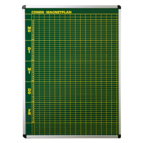 Stundenplantafel aus Premium Stahlemaille in grün Oberflächen magnethaftend, Rastermaß BxH: 40 x 20/16 mm-image
