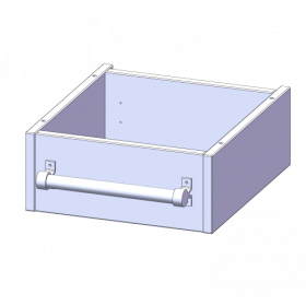 Leiterzarge zur Aufnahme einer Leiter - Serie evo180 Gesamthöhe 15 cm, für 36,1 cm breite und 40 cm tiefe Schrankwände-image