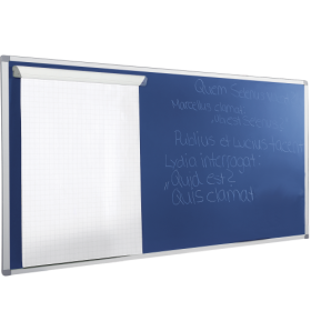 Wandtafel "Edge-Line Blue & Black", Premium Stahlemaille verschiedene Farben und Größen wählbar-image