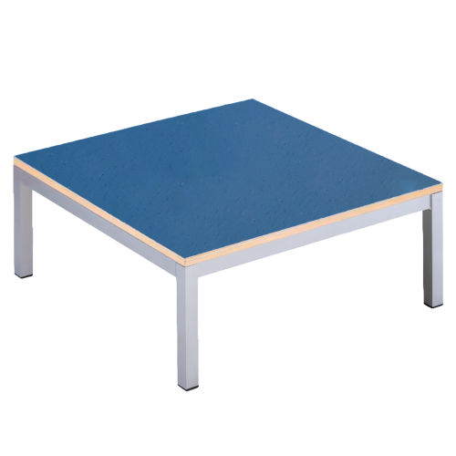 Riesenpodest mit Stahlgestell und Linoleum-Deckplatte B/H/T: 99,5x40x99,5 cm, Podestplatte mit Stahlgestell-image
