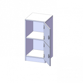 Schließfachschrank, 2 Ordnerhöhen - Serie evo180 B/H/T: 40,5x82x40 cm, 2 Schließfächer, Türen öffnen nach rechts, mit Sockel (81 mm)-image