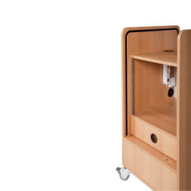 Mediencenter "Royal+", für 19" Geräte, 19", 9 HE, mobiles Rack mit Rollo B/H/T: 55x115x66 cm-image