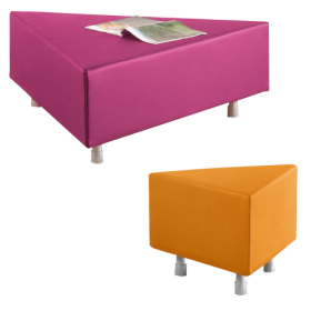Sitzelement Dreieck aus der Sofaserie Wellness-Oase, Bezug Stoff oder Kunstleder B/H: 56x40 cm; Kantenlänge: 56 cm-image