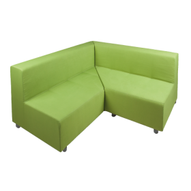 Sofa mit Lehne, Stoffbezug, Sitzhöhe 43 cm auf verschiedenen Grundflächen, H/T: 73x72 cm, Stoff schwer entflammbar-image