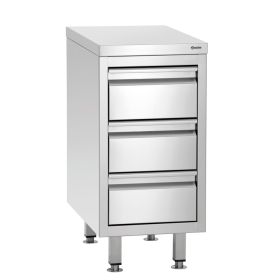 Schubladenschrank Edelstahl 3er 40x70x85cm-image