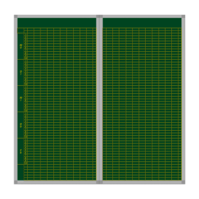 Klassenplantafel erweiterbar, Stahlemaillie grün Stundenplantafel Basis für 10 Klassen mit 8 Tagesstunden, 57x103 cm-image
