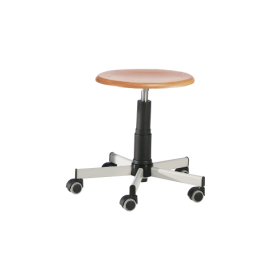 Drehspindelhocker mit Stahlfußkreuz fahrbar Sitzhöhe: 48 - 67 cm, mit Stahlfußkreuz fahrbar-image