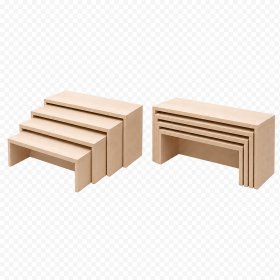 Set aus 4 untereinander schiebbaren Sitzbänken mit stabilen 25-mm-Sitzplatten B/H/T der Bank-Einzelmaße: 105x40x32,5 // 100x35x30,0 // 95x30x27,5 cm // 90x25x25,0 cm-image