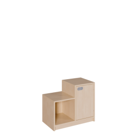 Korpus-Schrank "SideStep", Regal und Tür B/H/T: 70,5x40/60x40 cm, in stufenartiger Kontur, links mit Regal, Tür -rechts- auf hoher Seite-image