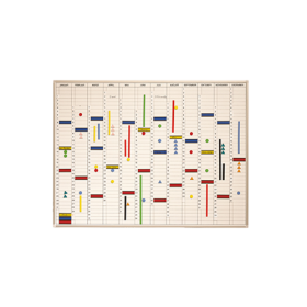 Jahreskalender inklusive Zubehör B/H: 120x90 cm mit neutralen Monatsstreifen-image