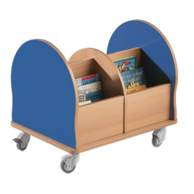 Bücherwagen Leseratte Mini B/H/T: 75x60x55 cm, mit 4 Fächern und gerundeten Seitenwangen-image