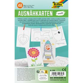 Stickkarton 350 g/m², 48 Blatt, 8 Motive, 11 x 17 cm, weiß-image