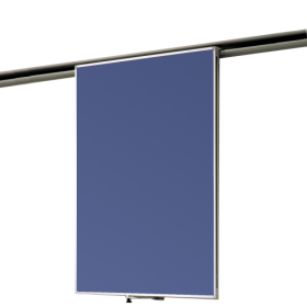 Tafel Stahlemaille blau 2-seitig für Media-Rail 1 Breite und Höhe wählbar-image
