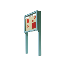 Aluvitrine Modell W8 mit Lederstruktur Maße und Einsatzbereich wählbar-image