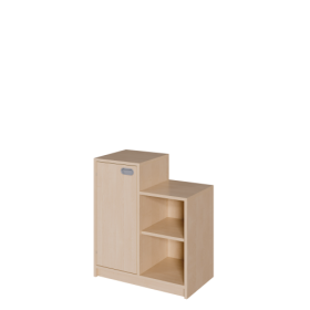 Korpus-Schrank "SideStep", Regal und Tür B/T: 70,5x40 cm, in verschiedenen Höhen mit stufenartiger Kontur, mit Regal- und Türseite-image