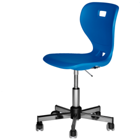 Ergostar Drehstuhl Schulstuhl 2.0 Sitzschalenfarbe wählbar, mit Bodengleitern oder Rollen, Höhenverstellbar-image