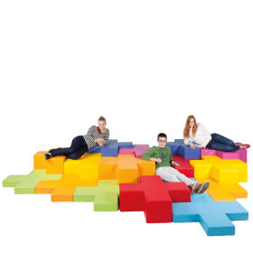Sitzkissen PLUS, Bezug Kunstleder, Farben wählbar, Bezug schwer entflammbar B/H/T: 90x10x90 cm-image