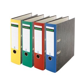 Aktenordner DIN A4, breit 8cm - Wolkenmarmor, farbiger Rücken-image