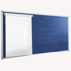 Wandtafel "Edge-Line Blue & Black", Premium Stahlemaille B/H: 120x100 cm, Stahlemaille Schwarz-image