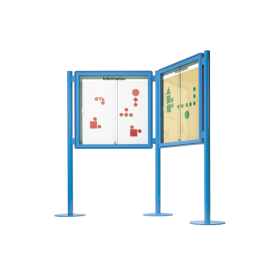 Aluvitrine Modell W3 mit Lederstruktur B/H/T: 107x107x6,5 cm-image