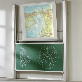 Zweiflächige Pylonentafel Schultafel aus Premium Stahlemaille, Serie PY2 E Pylonenschiebetafel-image